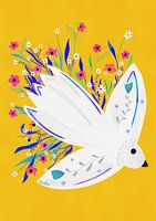 Bird in Flowers illustration