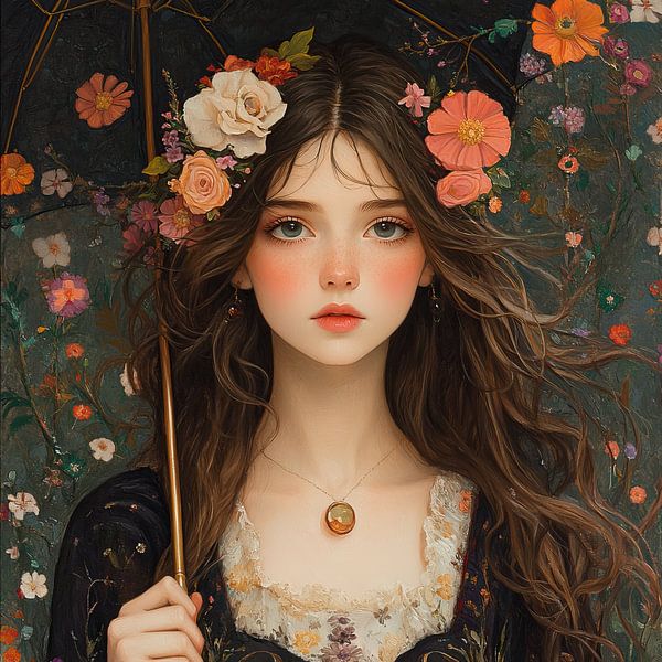 Jeune femme nature par Peintures accrocheuses