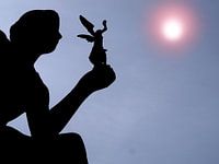 Munich - près du pont Ludwigsbrücke - Silhouette