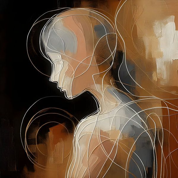 Dessin abstrait noir par FoXo Art