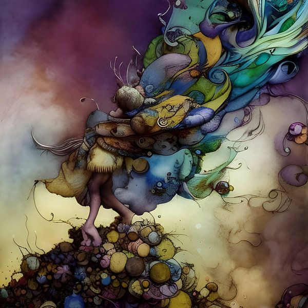 Jump through space by Harmanna Digital Art