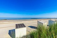 Strandhäuser am Strand von Domburg