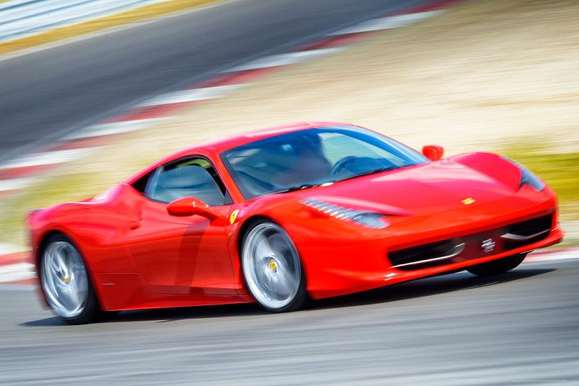 Ferrari 458 Italia fährt schnell von Sjoerd van der Wal Fotografie