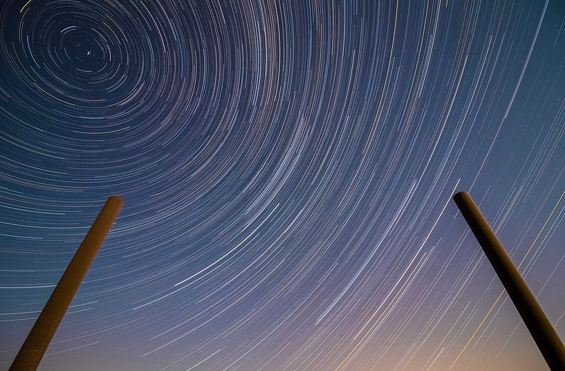 Traînées d'étoiles avec étoile polaire par Daniëlle Langelaar Photography