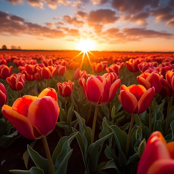 Tulpenfeld niederlande von TheXclusive Art