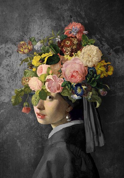 Meisje met de Parel - The Black Concrete Edition par Marja van den Hurk