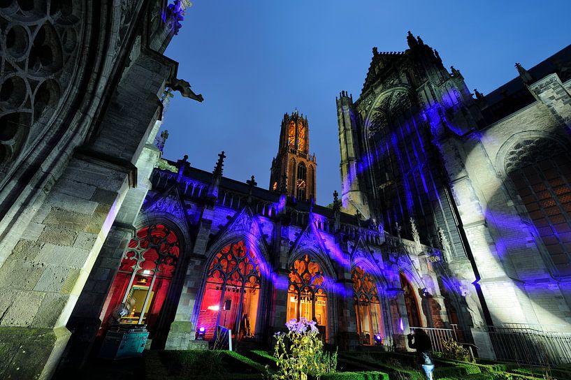 The Pandhof near the Dom church in Utrecht during Museum Night by Donker Utrecht