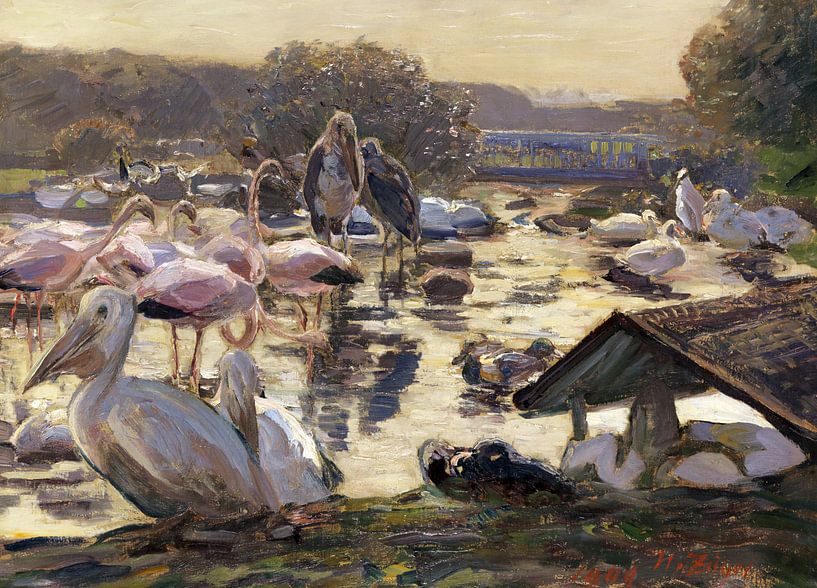 Exotic pond (Hellabrunn), HEINRICH VON ZÜGEL, 1909 by Atelier Liesjes