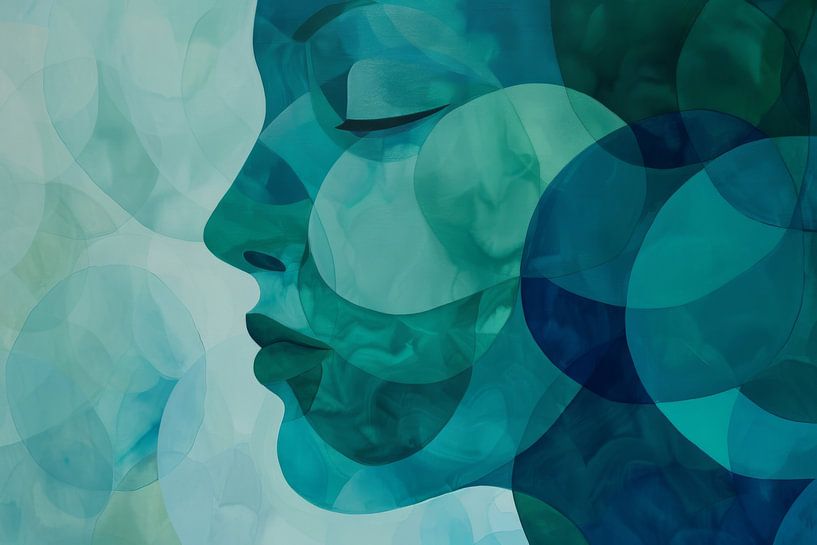 Art abstrait bleu par Poster Art Shop