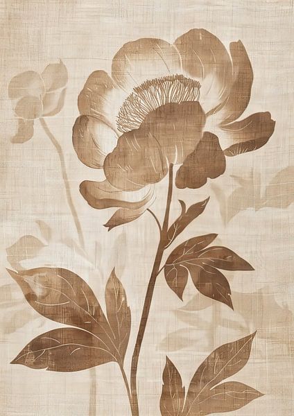 Brown Flower Painting | Autumn Essence by Modern Collection