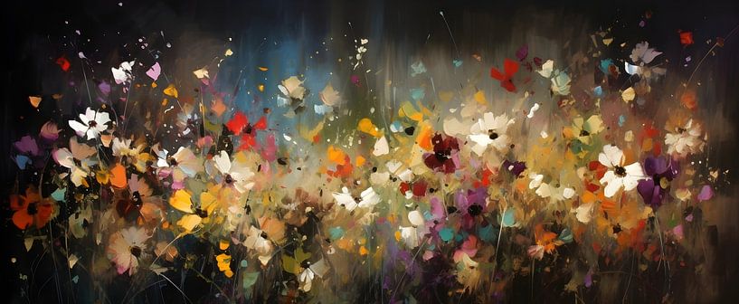 Flowers at night by Artsy