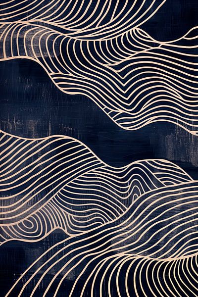 Dunkelblaue Wellen von Whale & Sons