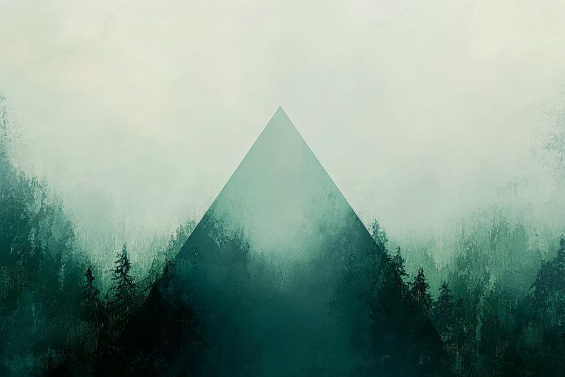 Mysterious pyramid in the fog by Poster Art Shop