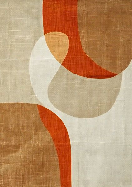 Weiche Abstraktion auf Leinen von Moderne Kollektion