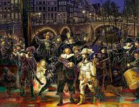 La veillée de nuit et les canaux d'Amsterdam