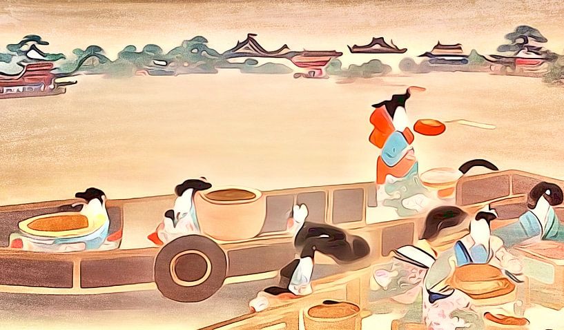 Handelaar aan het werk, motief 2 van zam art