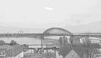 Waal Brücke Zeichnung nijmegen