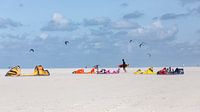 Kitesurfing on the Dutch coast