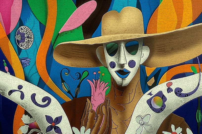 Popart portraits-headgear by Ton Kuijpers