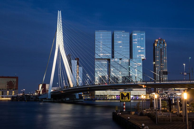 Erasmusbrug in de avond von Daniël van Deelen