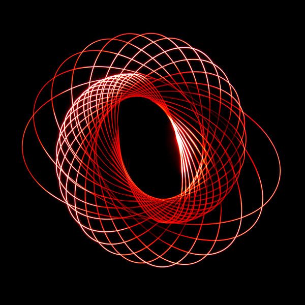 Playing with light, a spiral made with a flashlight. by Gert Hilbink