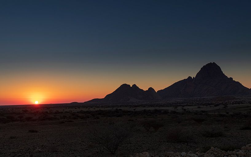 Spitzkoppe bei Sonnenuntergang von Lennart Verheuvel