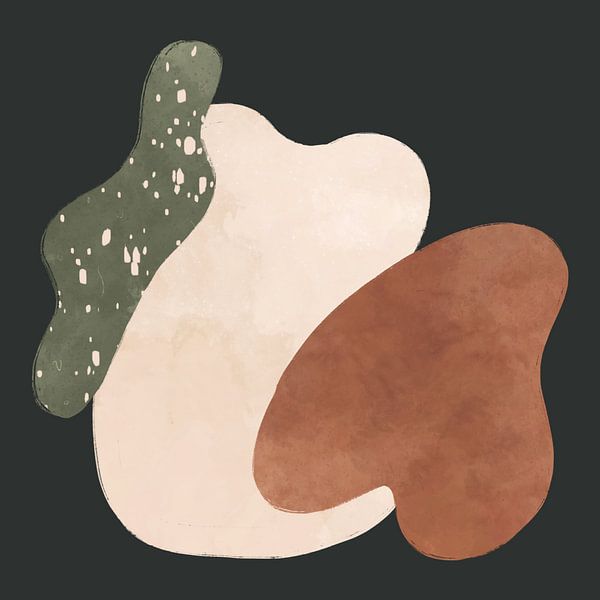 Abstrakte, organische Formen. Boho-Stil. von Studio Allee