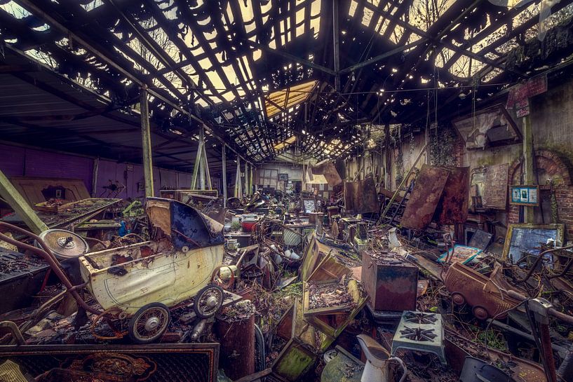 Antiques Collection in Abandoned Barn. by Roman Robroek - Photos of Abandoned Buildings