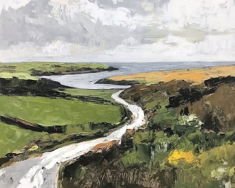 Ireland Landscape | The Verdant Path Unfolds by Abstract Painting