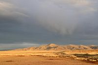 Ciel menaçant dans le désert de Gobi
