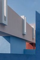 Muralla Roja tirage photo de voyage ᝢ photo d'architecture rose abstraite.