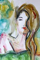 Frau mit unheimlichem