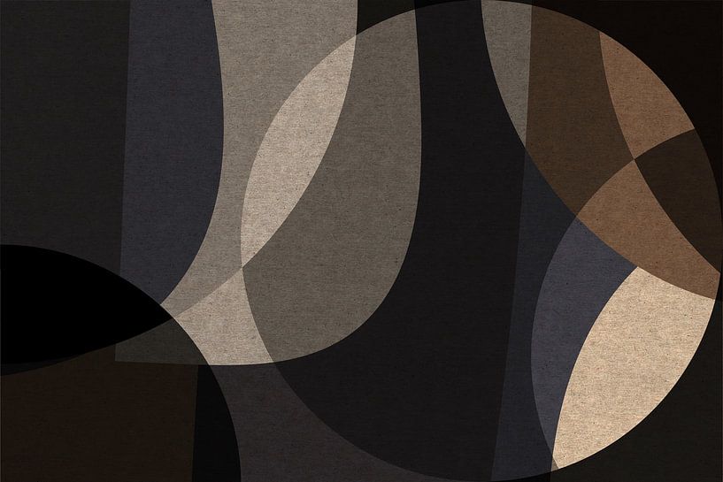 Organische Geometrie: Warme Erdtöne Retro I von Dina Dankers