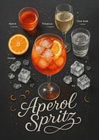 Aperol Spritz Poster - Orange Italienischer Aperitif Cocktail