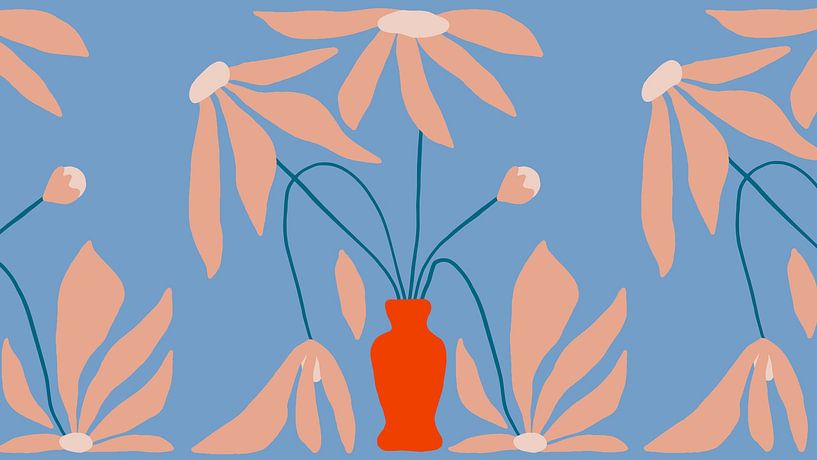 Japan Floral von Mad Dog Art