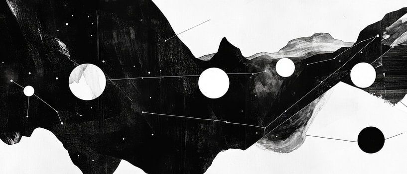 Galaxie Schwarz-Weiß von Poster Art Shop