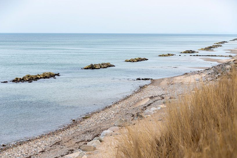 blue sea with rocks, beach, coast of Denmark by Karijn | Fine art Natuur en Reis Fotografie
