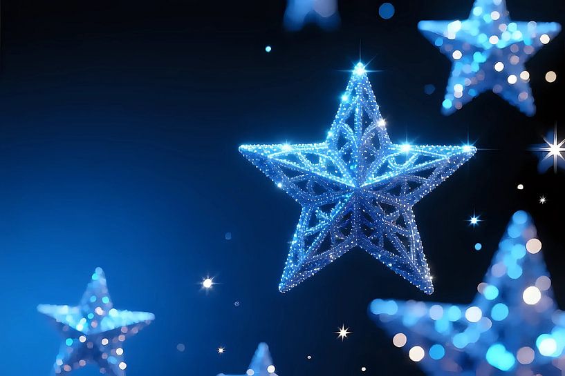 Samtiger Hintergrund, strahlende Sterne von Jean Pierre