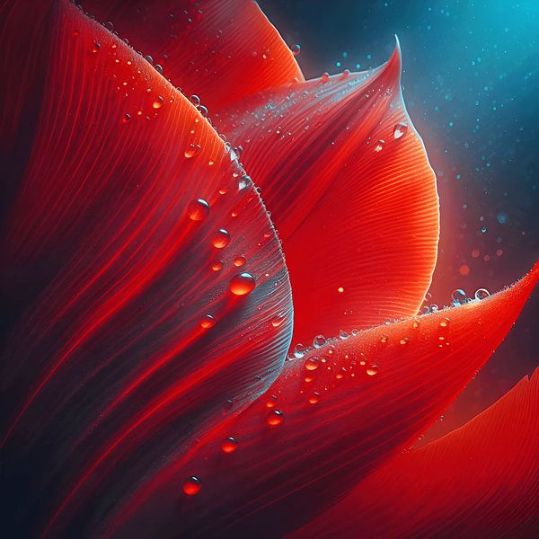 Red tulip abstract by Jessica Berendsen