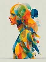 Sterrenbeeld Waterman in geometrische kleuren