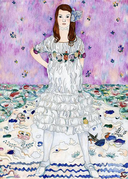 Portrait Mäda Primavesi, Gustav Klimt by Atelier Liesjes