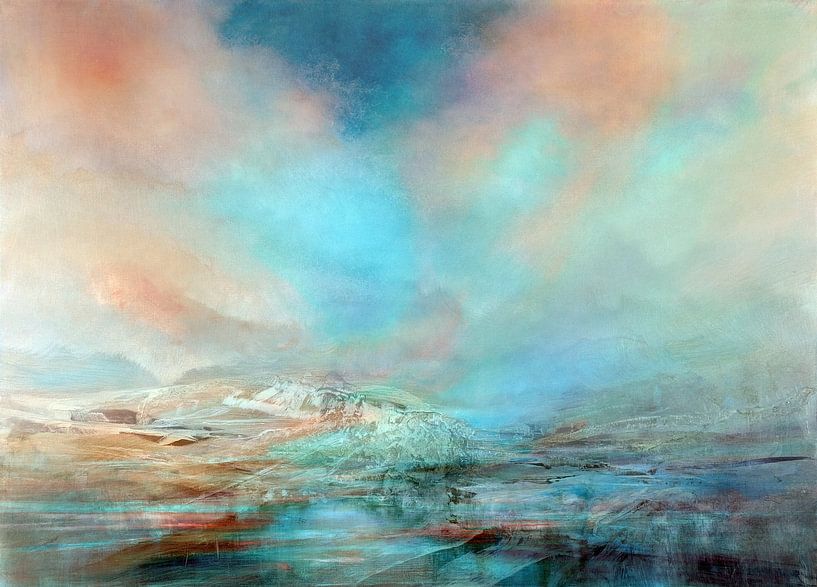 Farbland - weites Land in zarten lebendigen Farben von Annette Schmucker