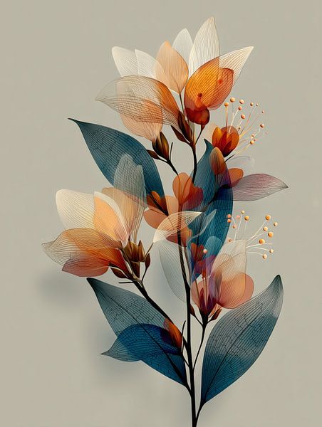 Transparante bloemenpracht - moderne lelies met warme accenten van MArt