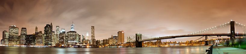 Manhattan panorama de nuit par Steve Van Hoyweghen