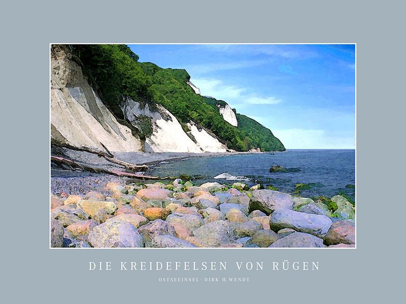 Les falaises de craie de Rügen | Poster par Dirk H. Wendt