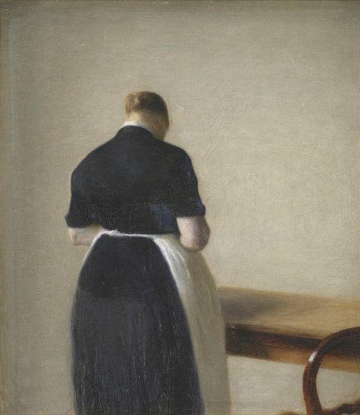 Frau von hinten gesehen, Vilhelm Hammershøi von Meisterhafte Meister