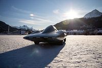 Abarth 1000 Pininfarina Record auf dem zugefrorenen See von St. Moritz.