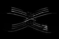 Abstracte vorken in spiegelbeeld