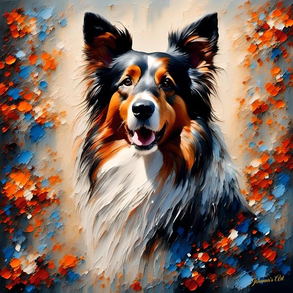 Hundekunst - Scottish Collie 2 von Johannas Art Creations