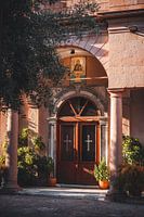 Kirche in der griechischen goldenen Stunde